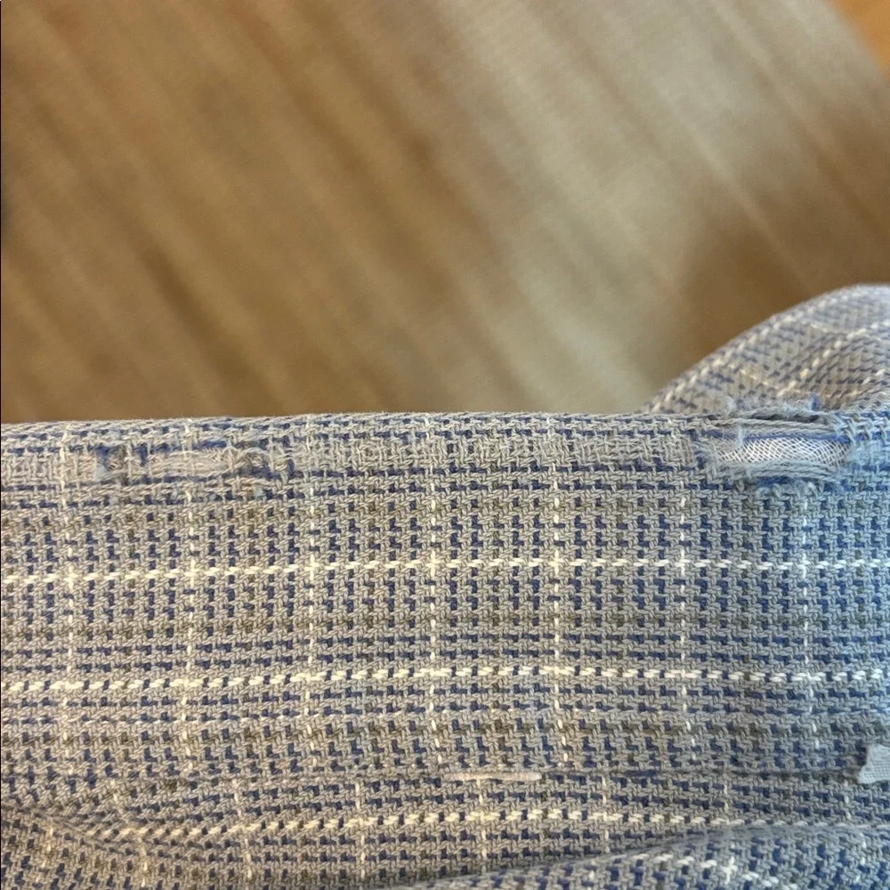 VTG Armani Jeans Men’s Gray Checkered Long Sleeve Button Up Shirt‎ Medium